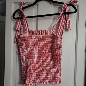 **5 for $15** Shein red & white bow top sz 2xl